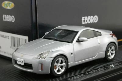 EBBRO 43787 1:43 SCALE 2005 NISSAN FAIRLADY 350Z COUPE Z33 DIE CAST MODEL SILVER - Image 1 of 4