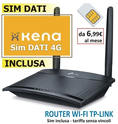 Router Wifi 4G Tp-Link con SIM DATI INCLUSA e tariffa da 6,99€ al mese - Immagine 1 di 4