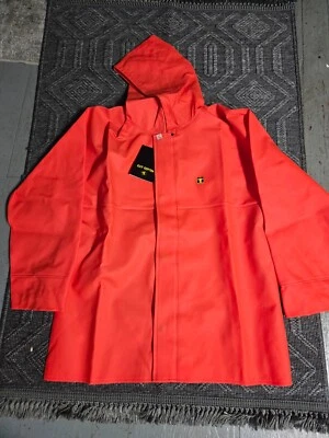 Guy Cotton Extra Small Glentex orange pvc fishing jacket - Image 1 of 4