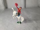 54mm Hand Painted Hollow Metal Lead American Cowboy Rodeo Mounted Horse England