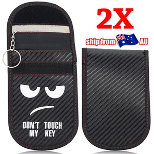 2x Car Key Signal Blocker Case Faraday Cage Fob Pouch Keyless RFID Blocking Bag; - Picture 1 of 8