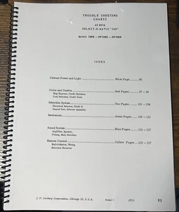 *NEW* SEEBURG 100W, HF100G, HF100R TROUBLE SHOOTING CHARTS BOOK *HQ* 44 PAGES - Picture 1 of 1