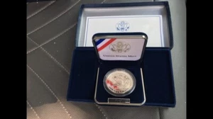2002-W US Military Academy Bicentennial Proof 90% Silver Dollar, Box & COA - Picture 1 of 4