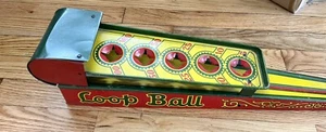 Juguete litográfico de hojalata vintage "Loop Ball" Pinball como juego alrededor de 1930 - Imagen 1 de 11