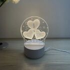 3D Lamp Acrylic LED Night Lights I Love You