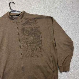 crazy vintage y2k early 2000s skate mallgoth XG tiger dragon skate zip sweater - Picture 1 of 8