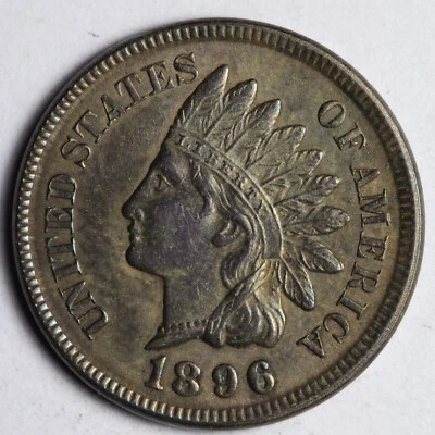 1896 Indian Head Cent Penny BU *UNCIRCULATED* MS E150 ASEX - Image 1 of 2