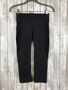 Zobha NORDSTROM Gray Black Mesh Inlay Insert Crop Yoga Leggings XS Extra Small - Picture 1 of 6