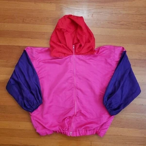 VTG ANN ORIGINAL SEATTLE WINDBREAKER JACKET COAT COLORBLOCK ONE SIZE OVERSIZED - Picture 1 of 7