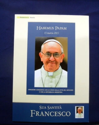2013 Italy VATICAN folder card stamps cover FDC Pope Francesco Bergoglio - Image 1 of 3