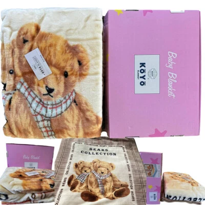 Koyo Baby Blanket Teddy Bears Collection Child Soft Thick & Warm - Image 1 of 4