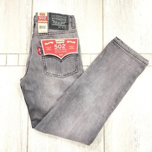 Levi's 502 Boy's Regular Taper Gray Denim Jeans 16 Reg 28 x 28 - Picture 1 of 8