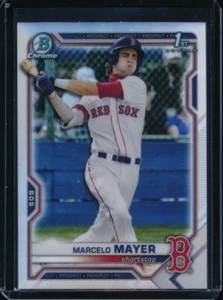 MARCELO MAYER 1st 2021 Bowman Chrome Draft REFRACTOR Rookie RC #1 MLB Prospect - Picture 1 of 1
