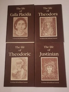 The Life Of Justiniian; Galla Placidia; Theodora; Theodoric w/ postcards - Foto 1 di 9