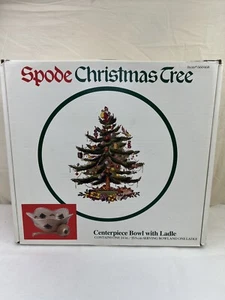 Spode 660468 Christmas Tree 14” Punch Serving Bowl W/ Ladle New In Box - Picture 1 of 11