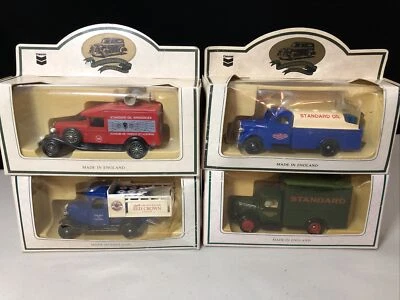 Chevron Commemorative Model Die Cast Metal Cars Trucks Vintage England Lot Of 4 - Image 1 of 4
