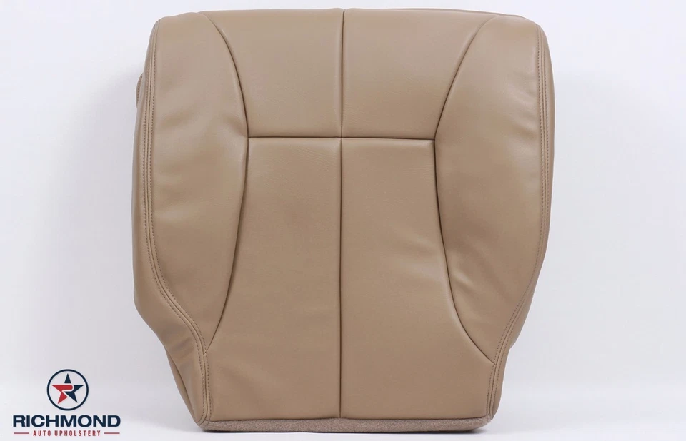 Para Dodge Ram 3500 SLT 2001 Laramie Quad - Cubierta de asiento de cuero inferior del conductor tostado Foto 1 de 4