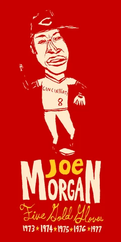 Joe Morgan Cincinnati Reds 1976 Big Red Machine MLB HOF Baseball Art Print 10x20 Cover