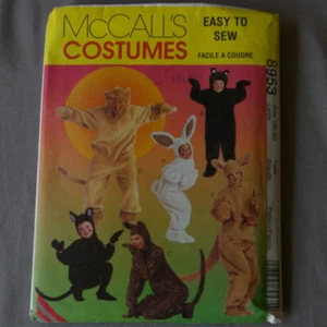 Costumi McCalls 8953 Adulto Grande 38 - 40 Animali Modello Non Tagliato 1997 Gatto Leone - Foto 1 di 3