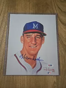 Warren Spahn AUTO PSA DNA 8X10 Ron Lewis Living Legends Lithograph Braves SHLF - Picture 1 of 2