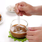 Long Handle Glass Teaspoon Tableware Transparent Coffee Stirring S.l8 H❤W
