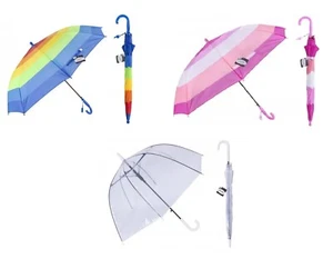 Kids Colorful Umbrella Boys Girls Brolly School Travel Children Outdoor Rain New - Picture 1 of 13