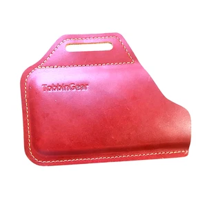 Linkshänder Handy Tasche Hülle Leder mit Gürtelschlaufen Rotbraun Neu - Bild 1 von 8