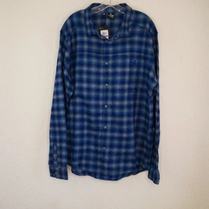 NWT Under Armour Flex Flannel Shirt 2XL Blue Plaid Snap L/S MSRP $60 - Picture 1 of 11