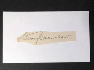 George Earnshaw Signed Autograph Cut Debut 1928 Philadelphia Athletics - Picture 1 of 2