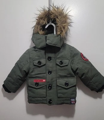 Chaqueta Parka Verde Phat Farm Bebé Niño Talla 12 Meses  Foto 1 de 4