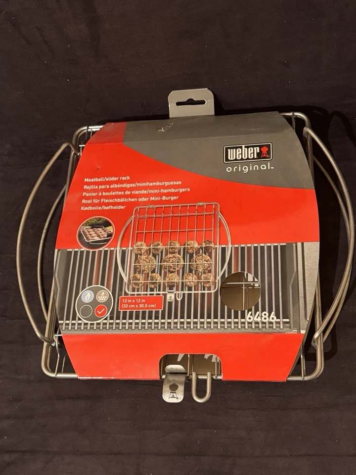 Weber Original Stainless Steel Meatball/slider Rack 6486