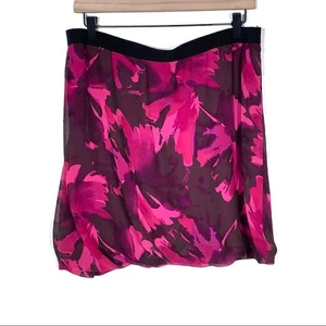 Loft rosa Blumen gerade Blase Minirock Gr. Large Petites LP B157 - Bild 1 von 5