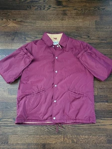 Vintage 70er Jahre L.L. Bean Chamois gefütterte Coachjacke mit Druckknöpfen Größe Large burgund - Bild 1 von 13