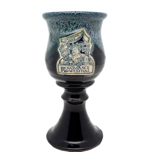 Renaissance Festival blau Keramik Kelch Tasse 1995 Arizona - Bild 1 von 4