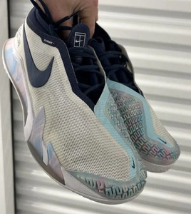 Nike Court React Vapor NXT Tennis Men's 12 White Midnight Navy 2022 Sneakers - Picture 1 of 9