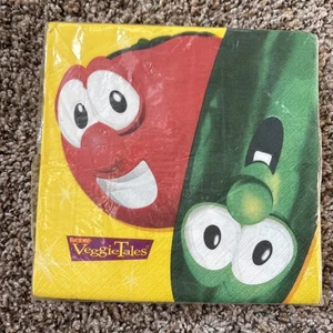 Vintage 1999 NOS Big Idea VeggieTales Luncheon Servietten Hallmark 16 3-lagige Servietten - Bild 1 von 3