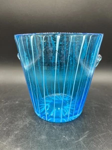 Vintage Venini für Disaronno blaues Glas mit weißen Streifen Eiskübel Murano - Neu - Bild 1 von 12