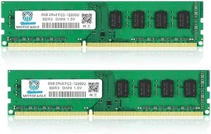 PC3 12800U 16GB Kit (8GBx2) DDR3 1600MHz UDIMM RAM, 8GB 2Rx8 PC3 12800U CL11 1.5 - Imagen 1 de 7
