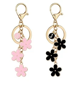 Set 2 Letter Keychain for Woman (Black & Pink) - Picture 1 of 5