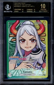 2024 One Piece OP06 Alternate Art Leader Yamato #22 BGS 10 PRISTINE BLACK LABEL - Picture 1 of 2