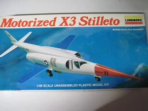 Lindberg 1/48 Motoprized X3 Stilleto Aircraft Model Kit #2335 - Picture 1 of 5
