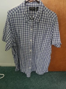 Leichtes blau kariertes Damenhemd Sonoma Seersucker Button Down - Bild 1 von 5
