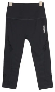 Gymshark Energy Damen Leggings S BLACK Nahtlos Gekürzt Ösen Detail Hohe Taille - Bild 1 von 8