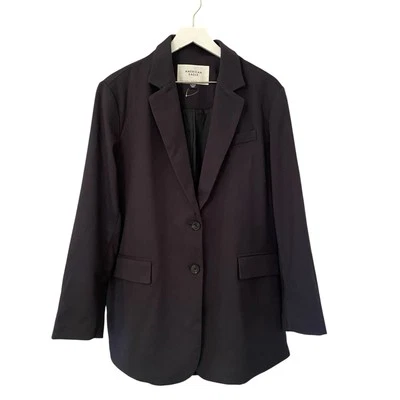 AMERICAN EAGLE Outfitters Jacket Women's Size XL Navy 2-Button Boyfriend Blazer - Image 1 of 4
