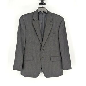 Lauren Ralph Lauren 100% Wool Striped Blazer Gray 42S preppy Business casual
