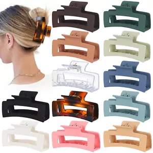 Sisiaipu Accessori per Capelli Medi 3,5 Pollici - 12 Pezzi Clip a Ganascia Quadrata per Spessi e - Foto 1 di 12