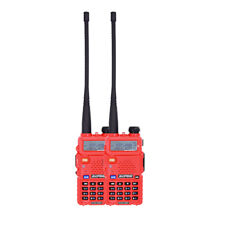 Baofeng UV-5R Two-way Radio 136-174/400-520MHz Wireless Communication Red 2 Pack