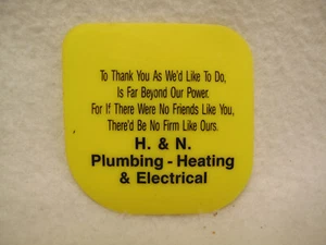 VTG~H. & N. Plumbing - Heating & Electrical~Advertising Plastic Pan Scraper~WI - Picture 1 of 6