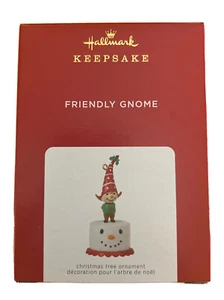 HALLMARK KEEPSAKE LIMITED EDITION 2021 FRIENDLY GNOME ORNAMENT Nutmeg Snowman - Picture 1 of 5