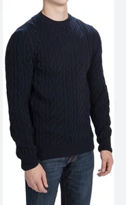 Suéter Jersey Barbour Pantone Para Hombre Azul Marino Tejido con Cable Lana Talla L - Imagen 1 de 6